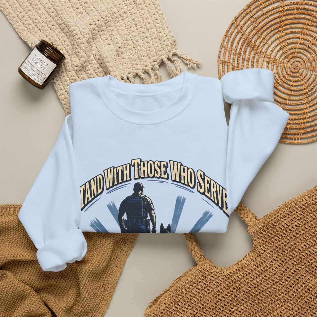 Stand With Those Who Serve Police K9 - Crewneck Sweatshirt