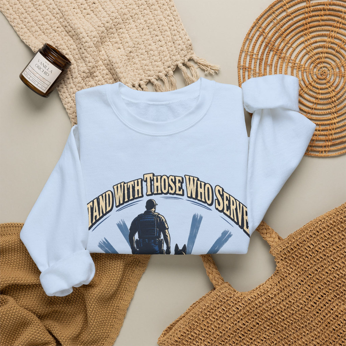 Stand With Those Who Serve Police K9 - Crewneck Sweatshirt