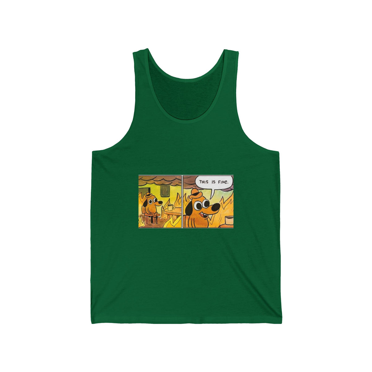 This Is Fine - Athletic Tank