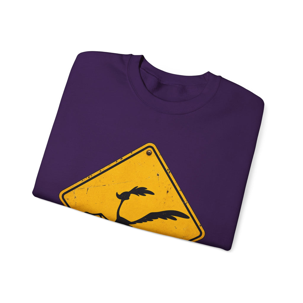 Roadrunner Yellow Diamond Sign - Crewneck Sweatshirt