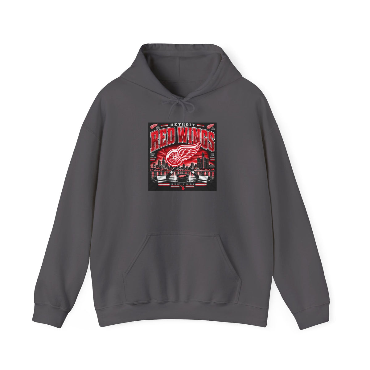 Detroit Red Wings Hockey Skyline - Hoodie