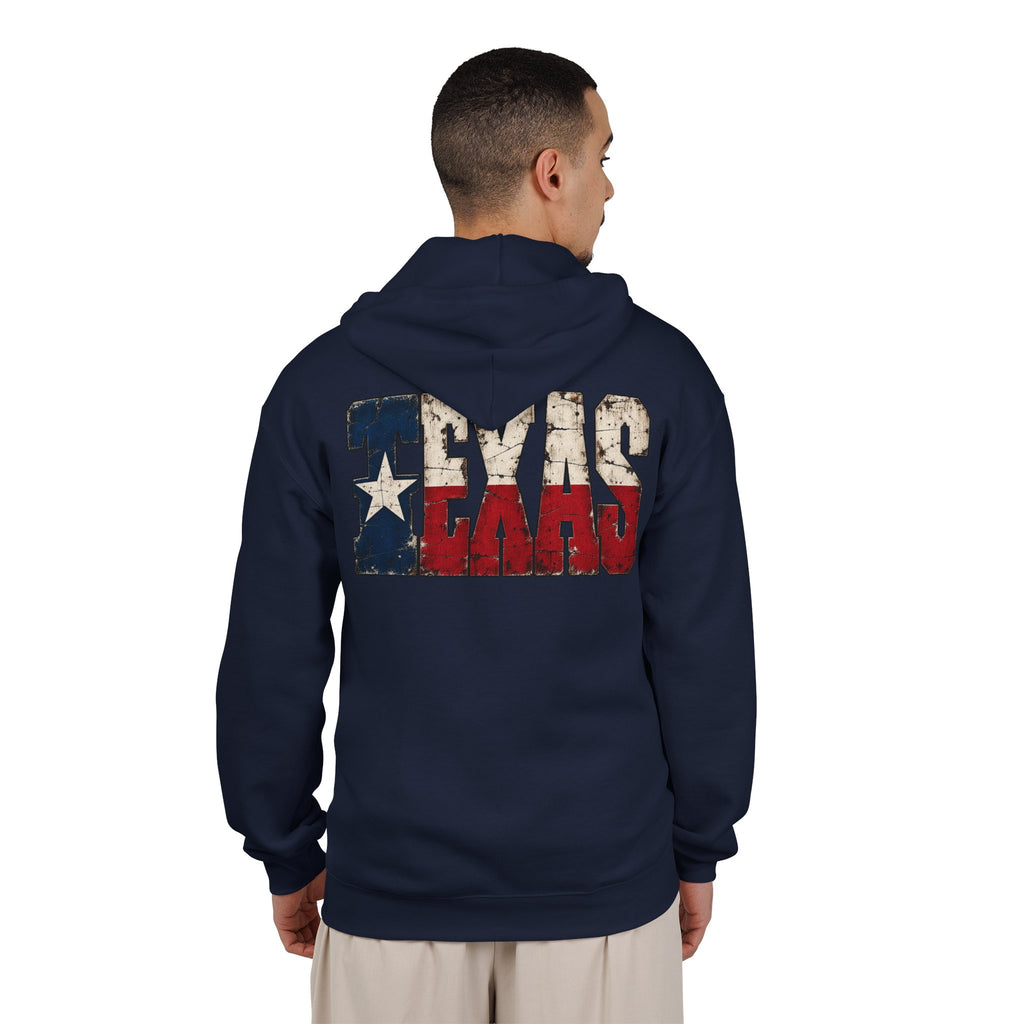 Texas Flag Block Letters - Full-Zip Hooded Sweatshirt