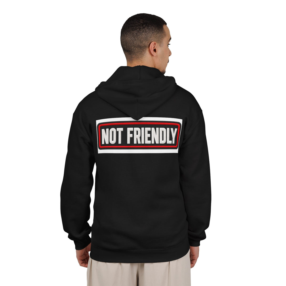 Not Friendly - Service Dog Patch - Full-Zip Hooded Sweatshirt