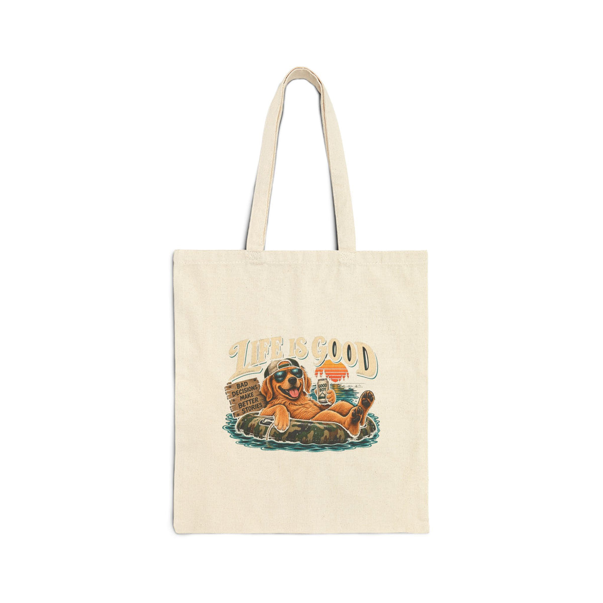 Life is Good Floatin' - Canvas Tote