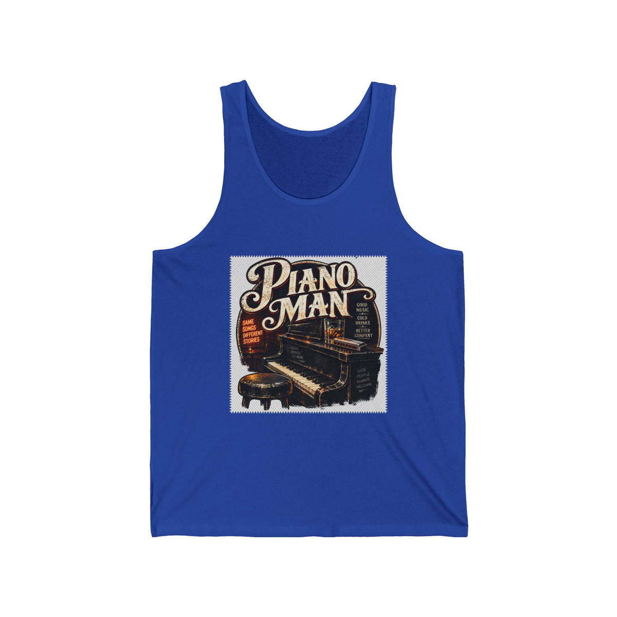 Piano Man Retro Bar - Athletic Tank