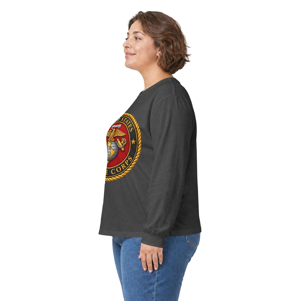 U.S. Marine Corps Emblem - Unisex Ultra Cotton Long Sleeve Tee
