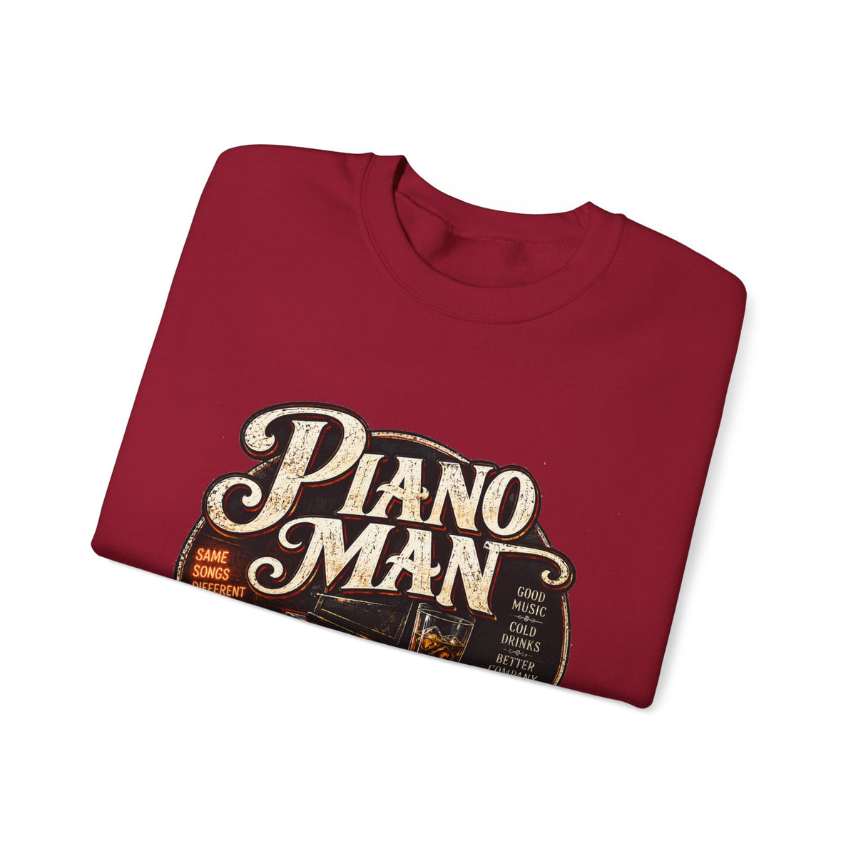 Piano Man Retro Bar - Crewneck Sweatshirt