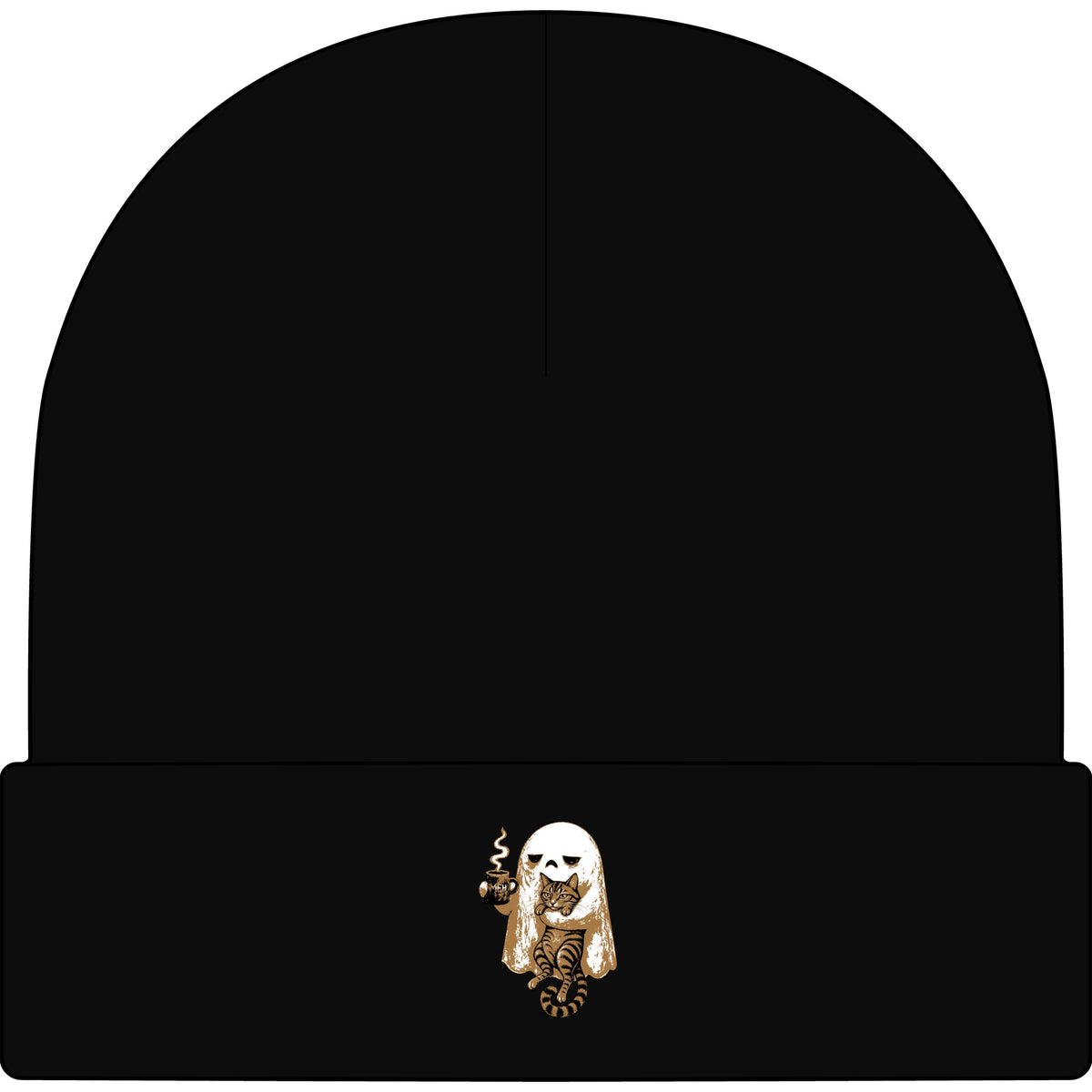 Meh Ghost and Gray Tabby Cat - AS Colour 1107 Cuff Beanie