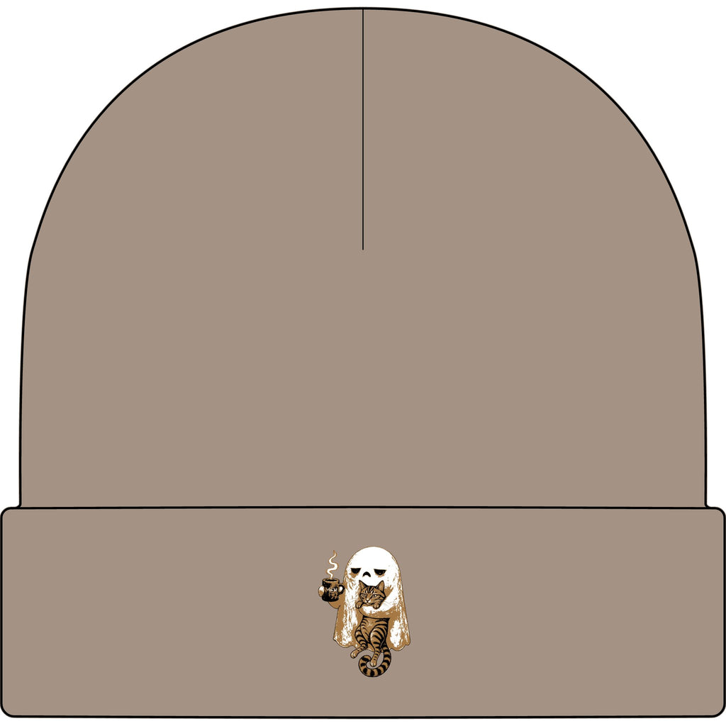 Meh Ghost and Gray Tabby Cat - AS Colour 1107 Cuff Beanie