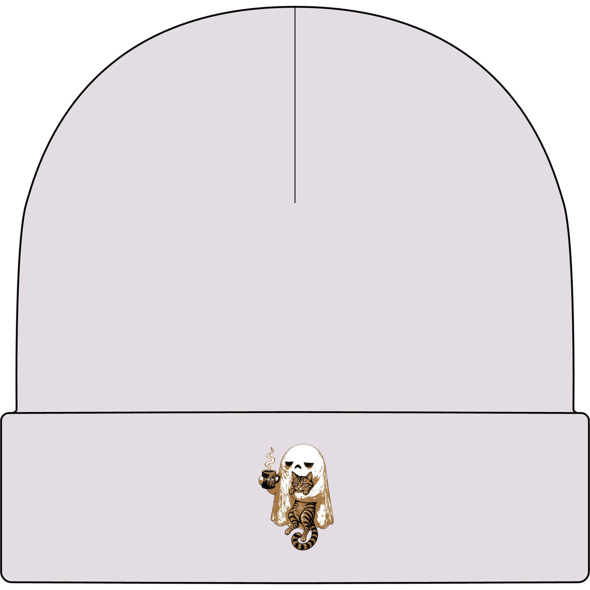 Meh Ghost and Gray Tabby Cat - AS Colour 1107 Cuff Beanie