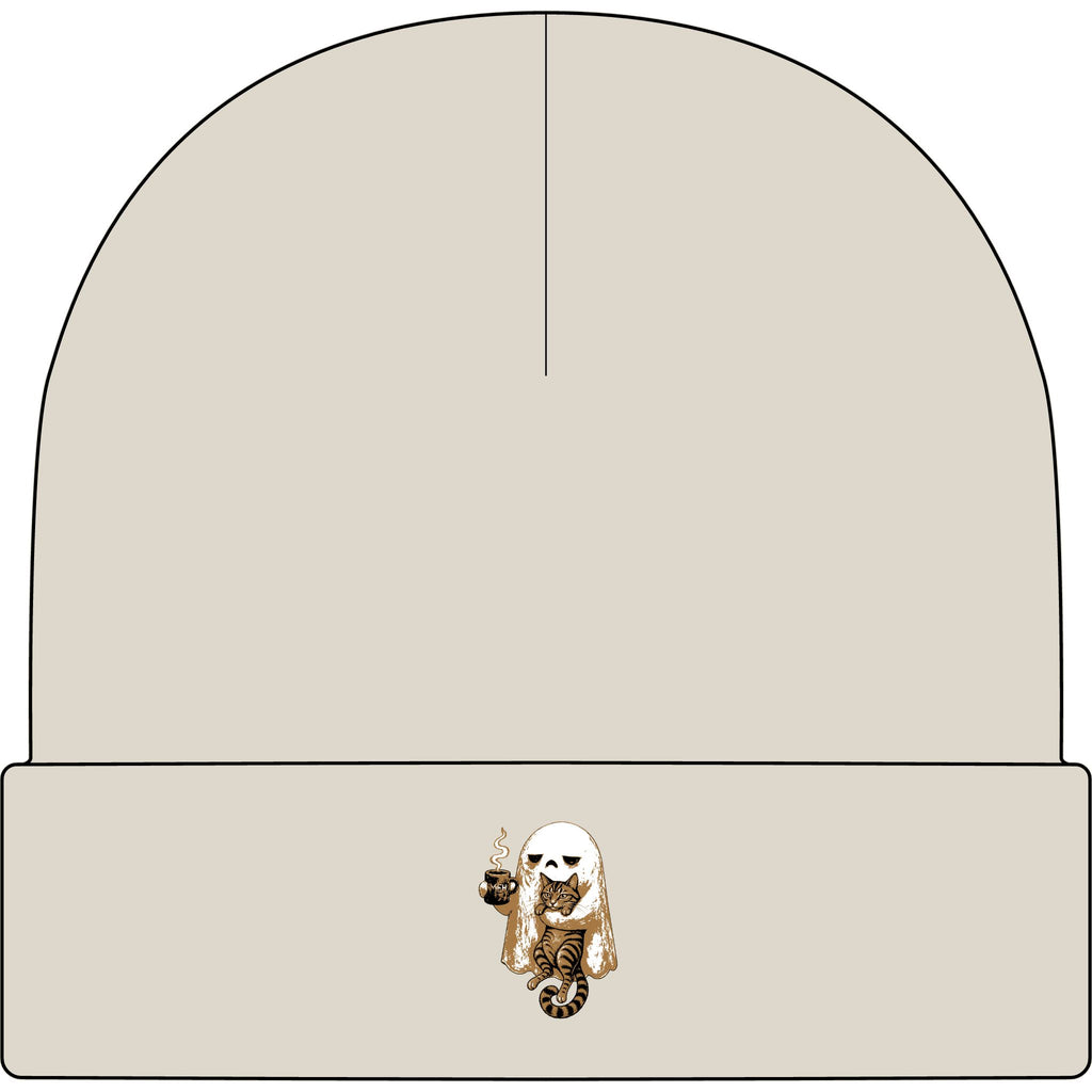 Meh Ghost and Gray Tabby Cat - AS Colour 1107 Cuff Beanie