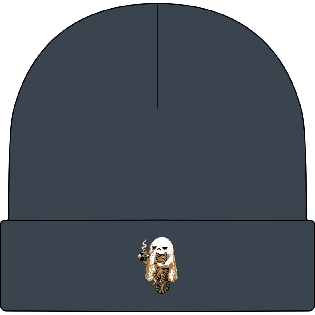Meh Ghost and Gray Tabby Cat - AS Colour 1107 Cuff Beanie