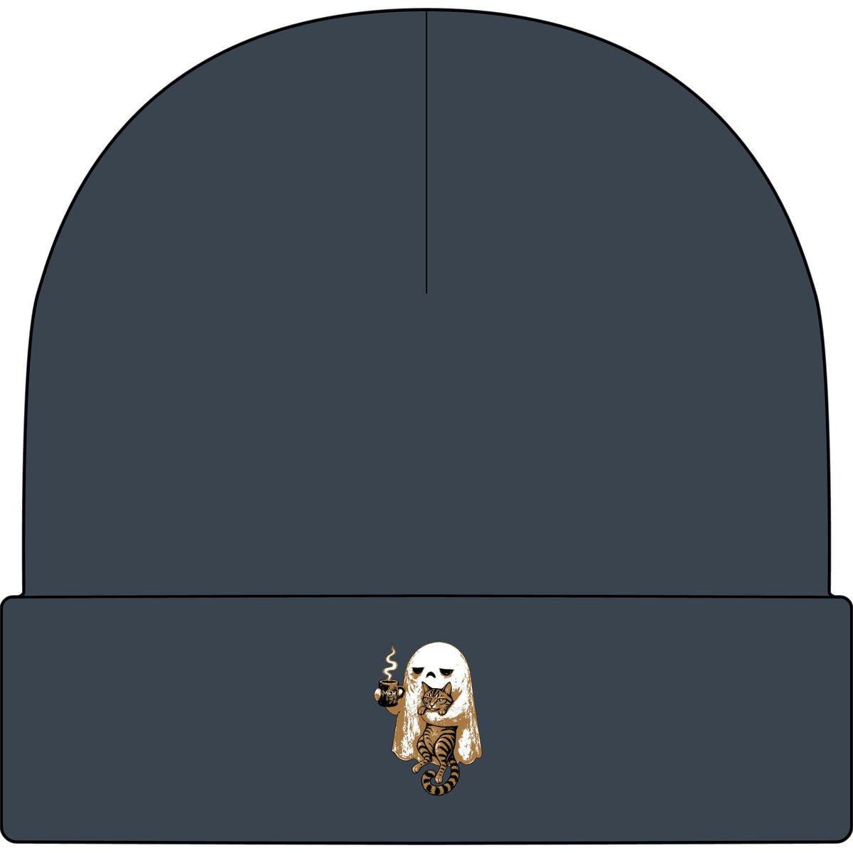 Meh Ghost and Gray Tabby Cat - AS Colour 1107 Cuff Beanie