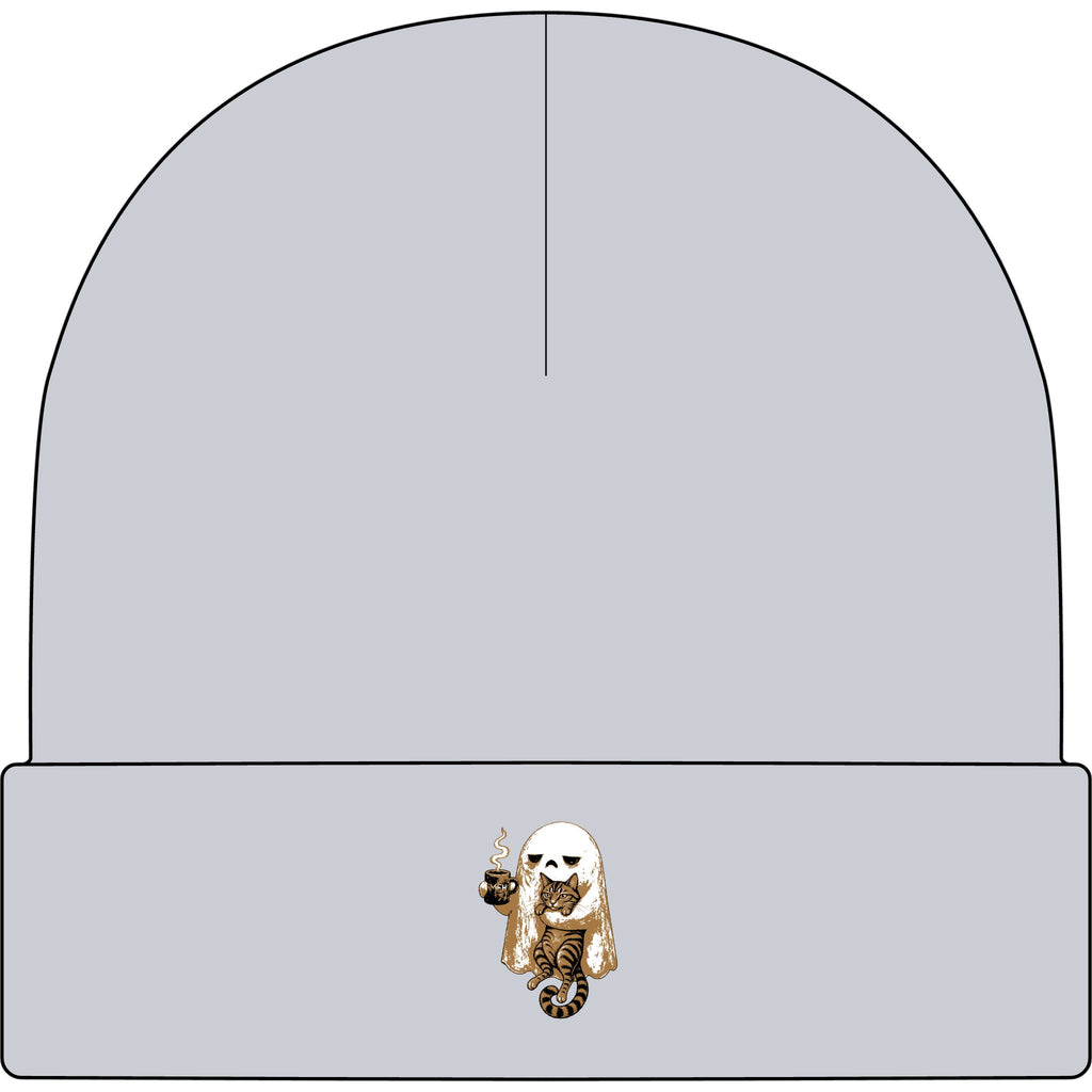 Meh Ghost and Gray Tabby Cat - AS Colour 1107 Cuff Beanie