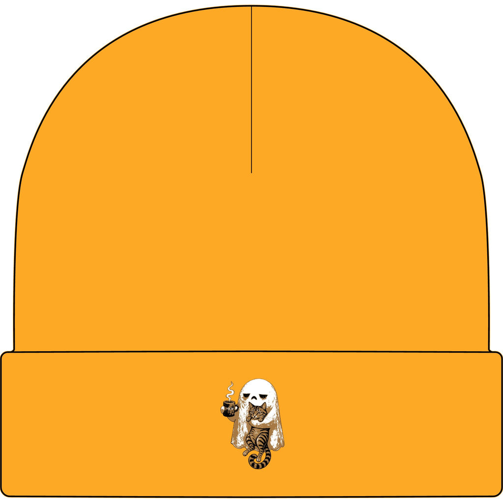 Meh Ghost and Gray Tabby Cat - AS Colour 1107 Cuff Beanie