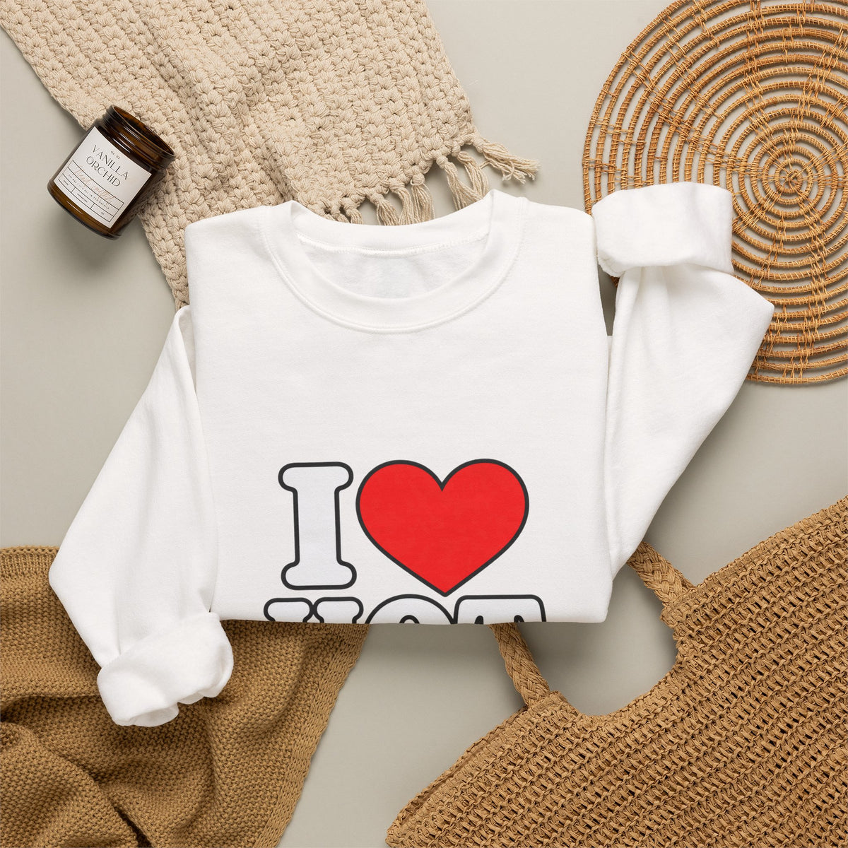 I Love Hot Dads - Crewneck Sweatshirt