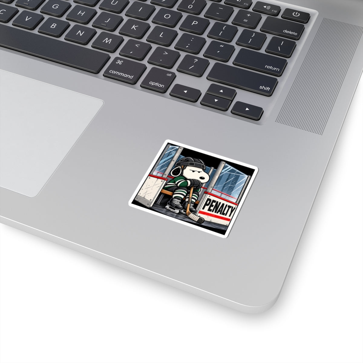 Snoopy Hockey Penalty Box Green - Kiss-Cut Sticker