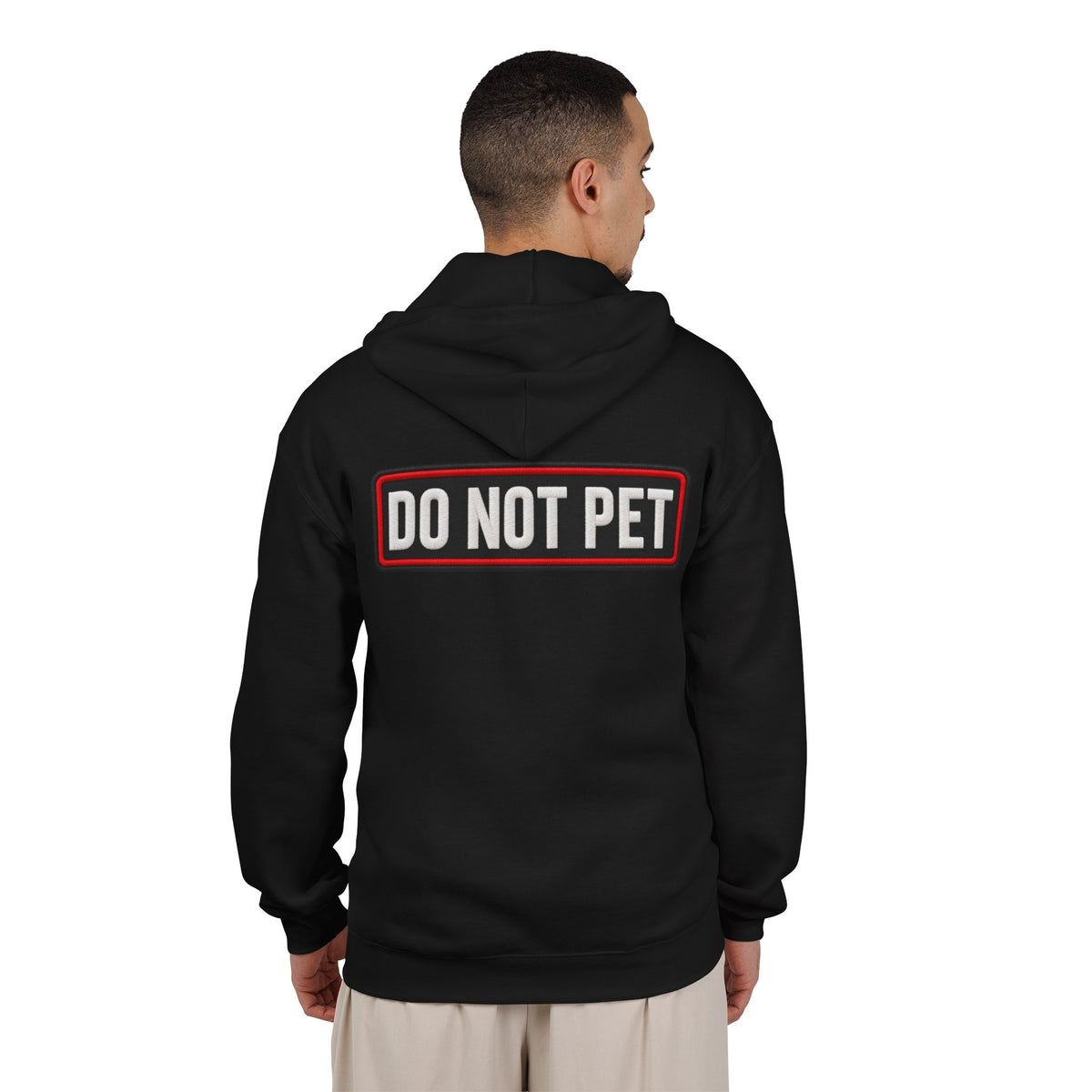 Do Not Pet - Service Dog Patch - Full-Zip Hooded Sweatshirt