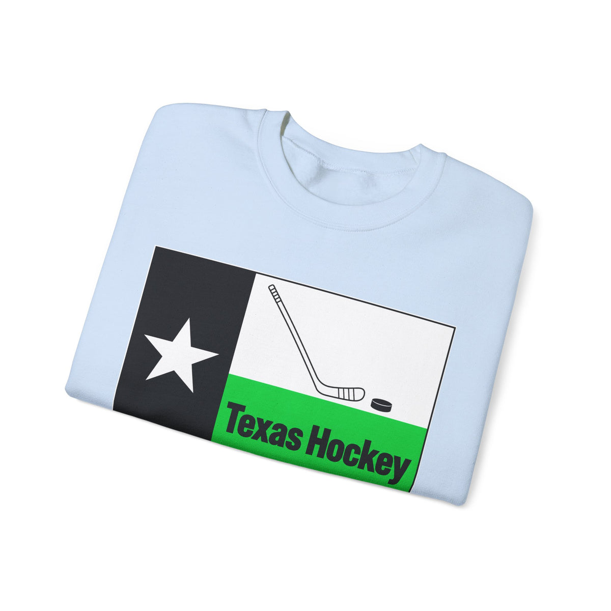 Texas Hockey Flag - Crewneck Sweatshirt
