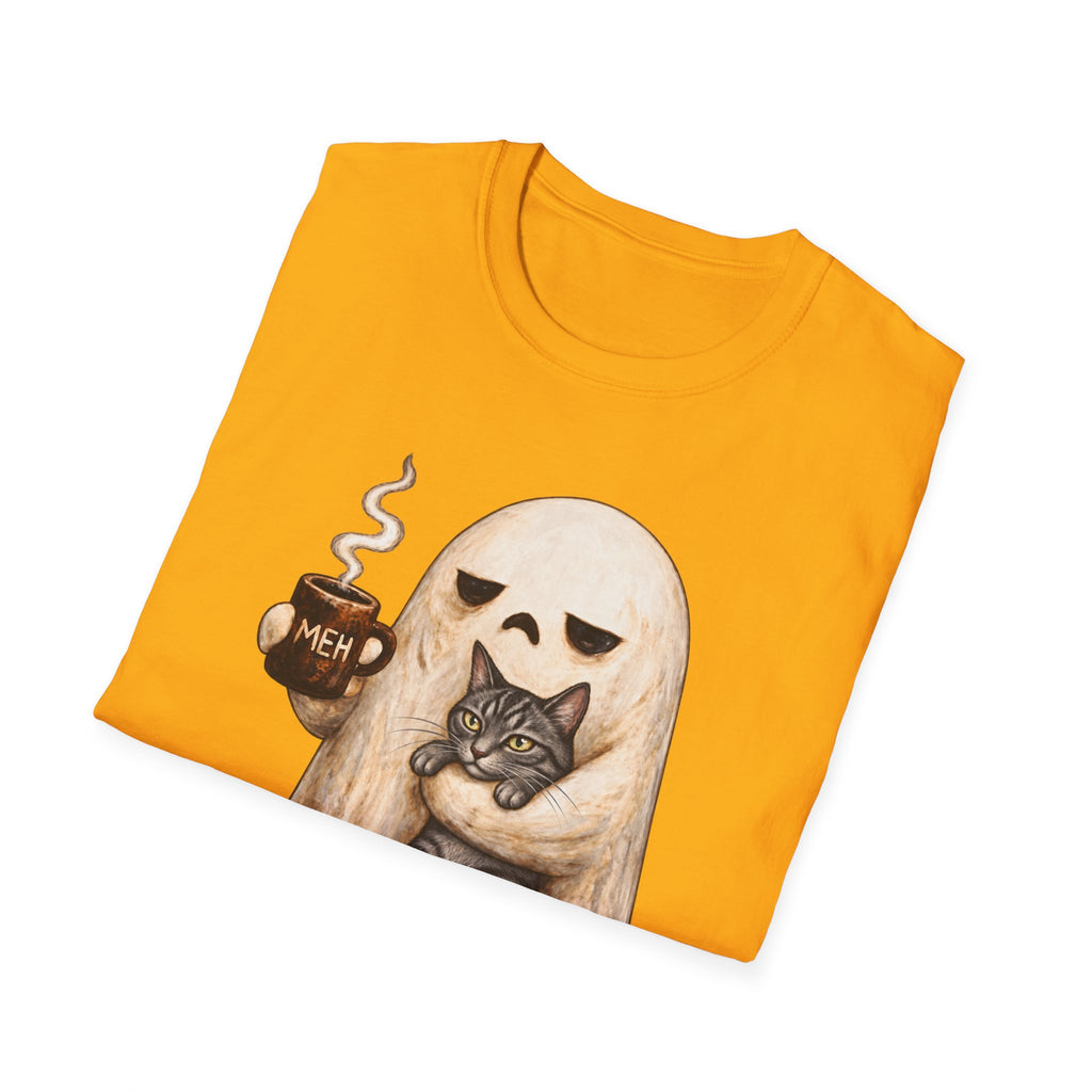 Meh Ghost and Gray Tabby Cat - Classic Tee