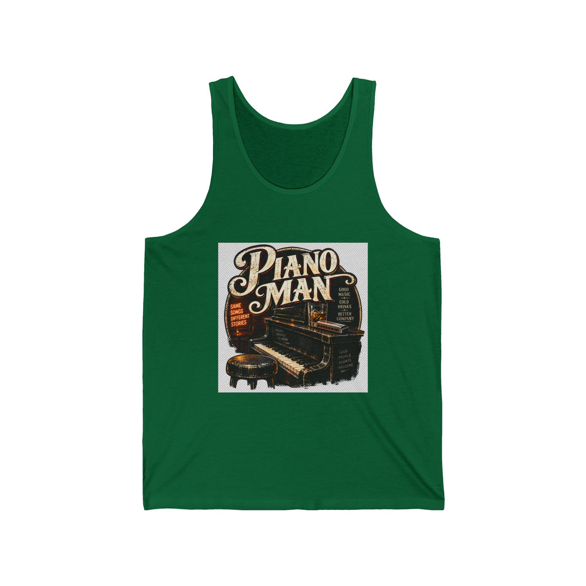 Piano Man Retro Bar - Athletic Tank