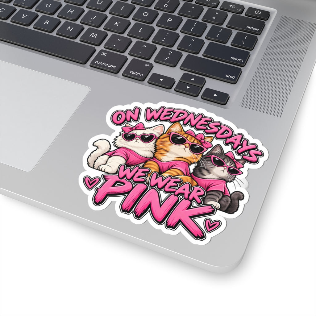 On Wednesdays We Wear Pink - Kiss-Cut Sticker