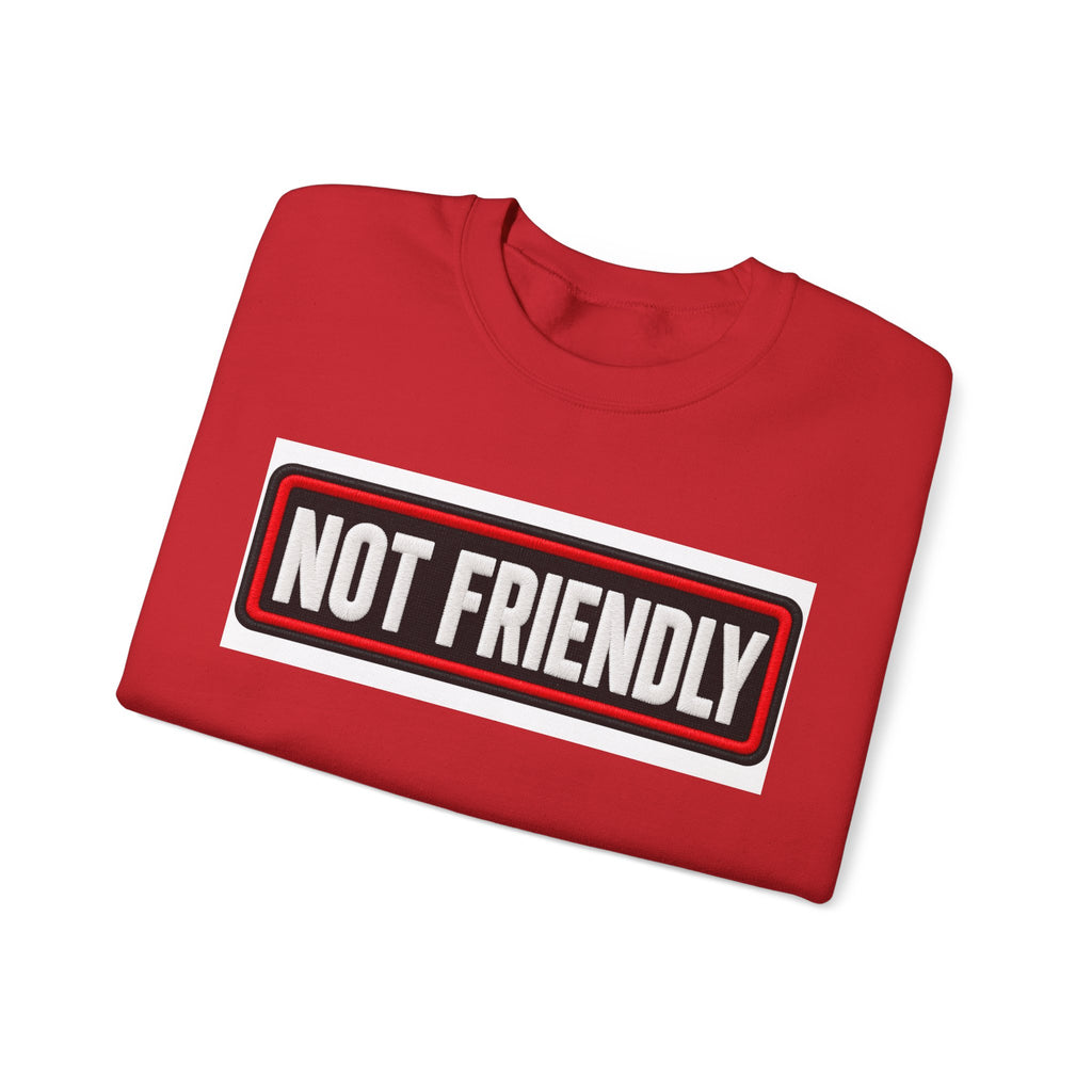 Not Friendly - Service Dog Patch - Crewneck Sweatshirt
