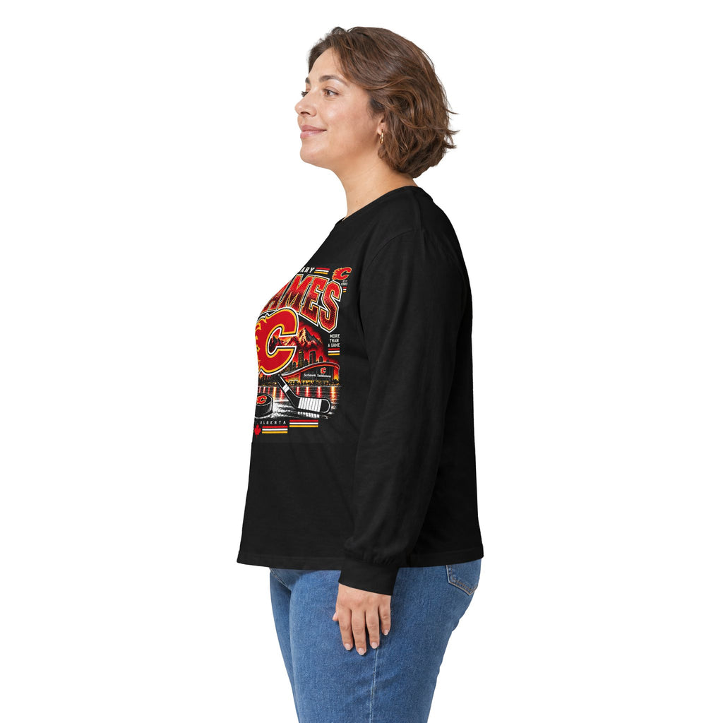 Calgary Flames Pride - Unisex Ultra Cotton Long Sleeve Tee