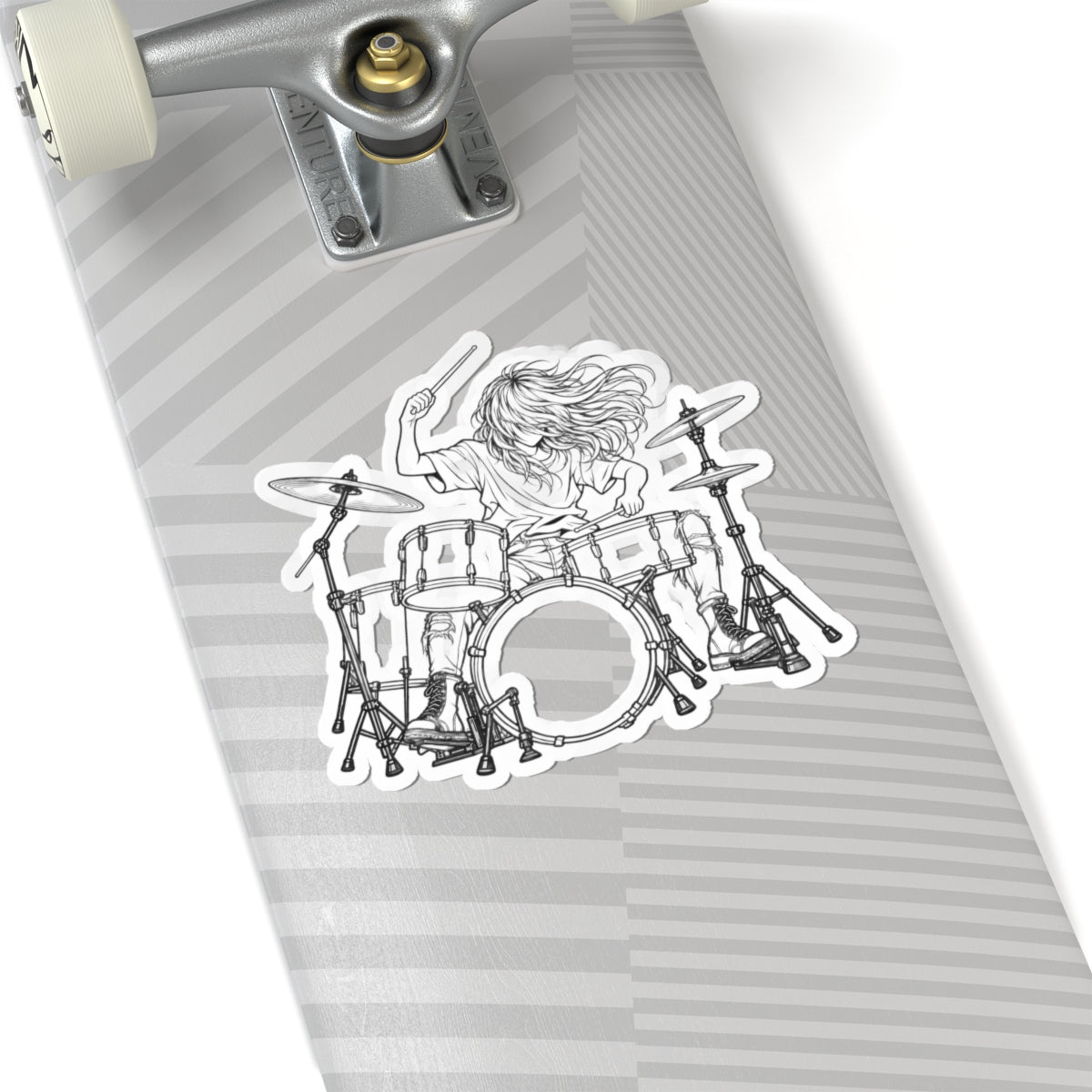 Drummer Sketch - Kiss-Cut Sticker