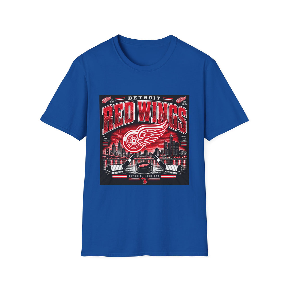 Detroit Red Wings Hockey Skyline - Classic Tee