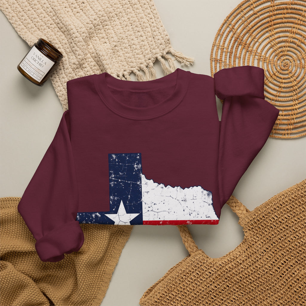Weathered Texas Flag - Crewneck Sweatshirt