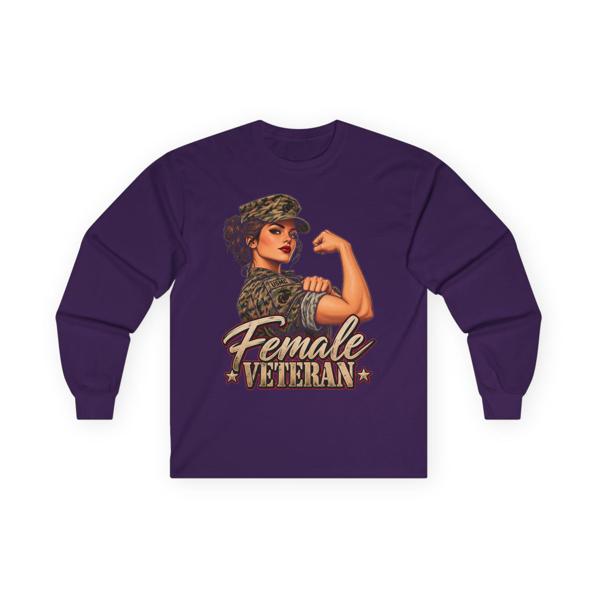 Female Veteran Pride - Unisex Ultra Cotton Long Sleeve Tee