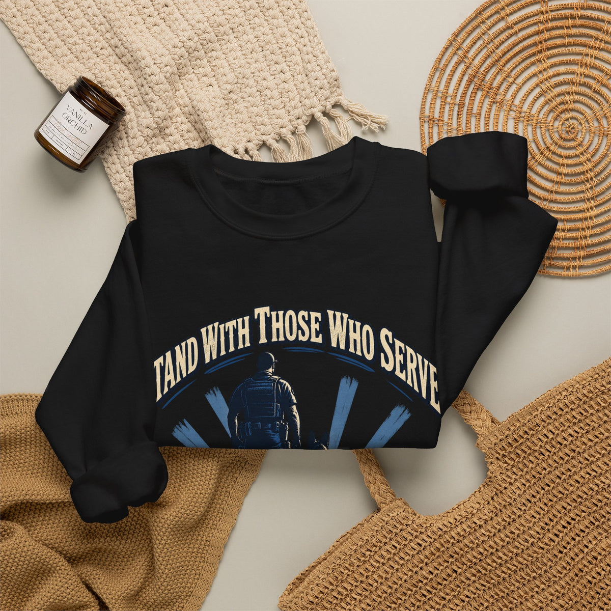 Stand With Those Who Serve Police K9 - Crewneck Sweatshirt