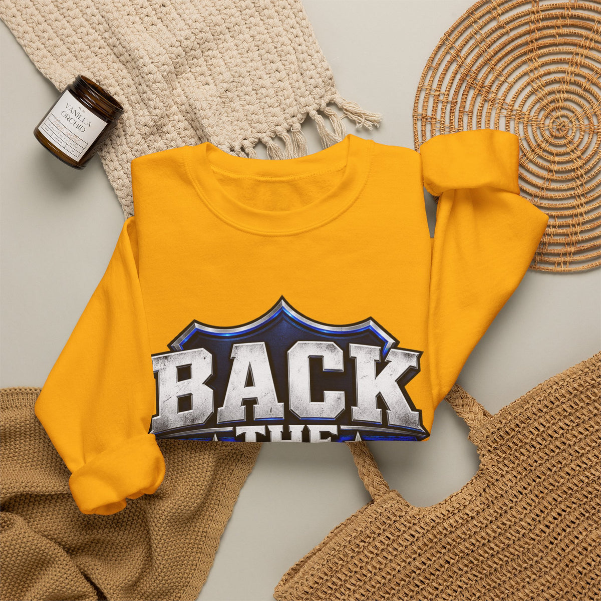 Back the Blue Shield - Crewneck Sweatshirt