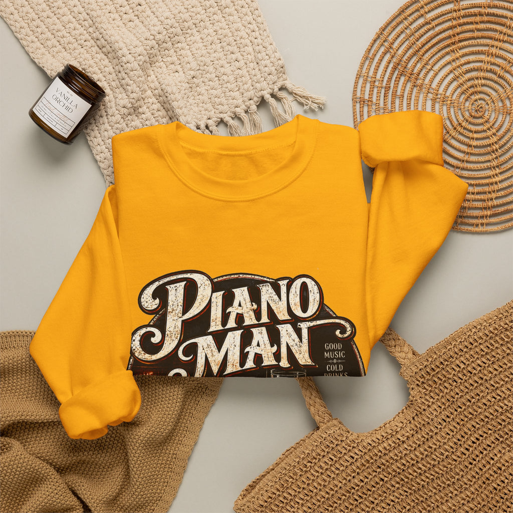 Piano Man Retro Bar - Crewneck Sweatshirt