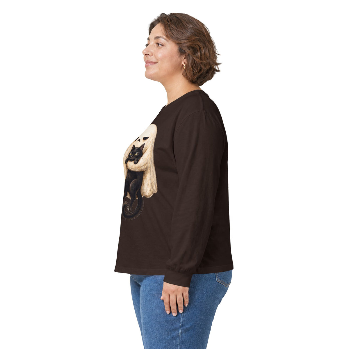 Meh Ghost and Black Cat - Unisex Ultra Cotton Long Sleeve Tee
