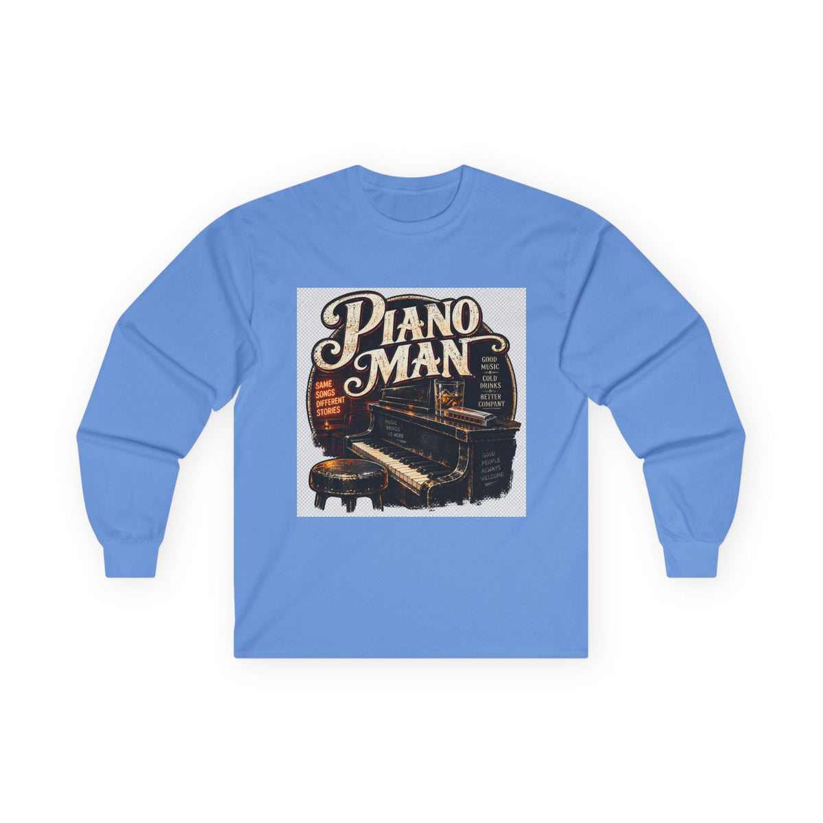 Piano Man Retro Bar - Unisex Ultra Cotton Long Sleeve Tee