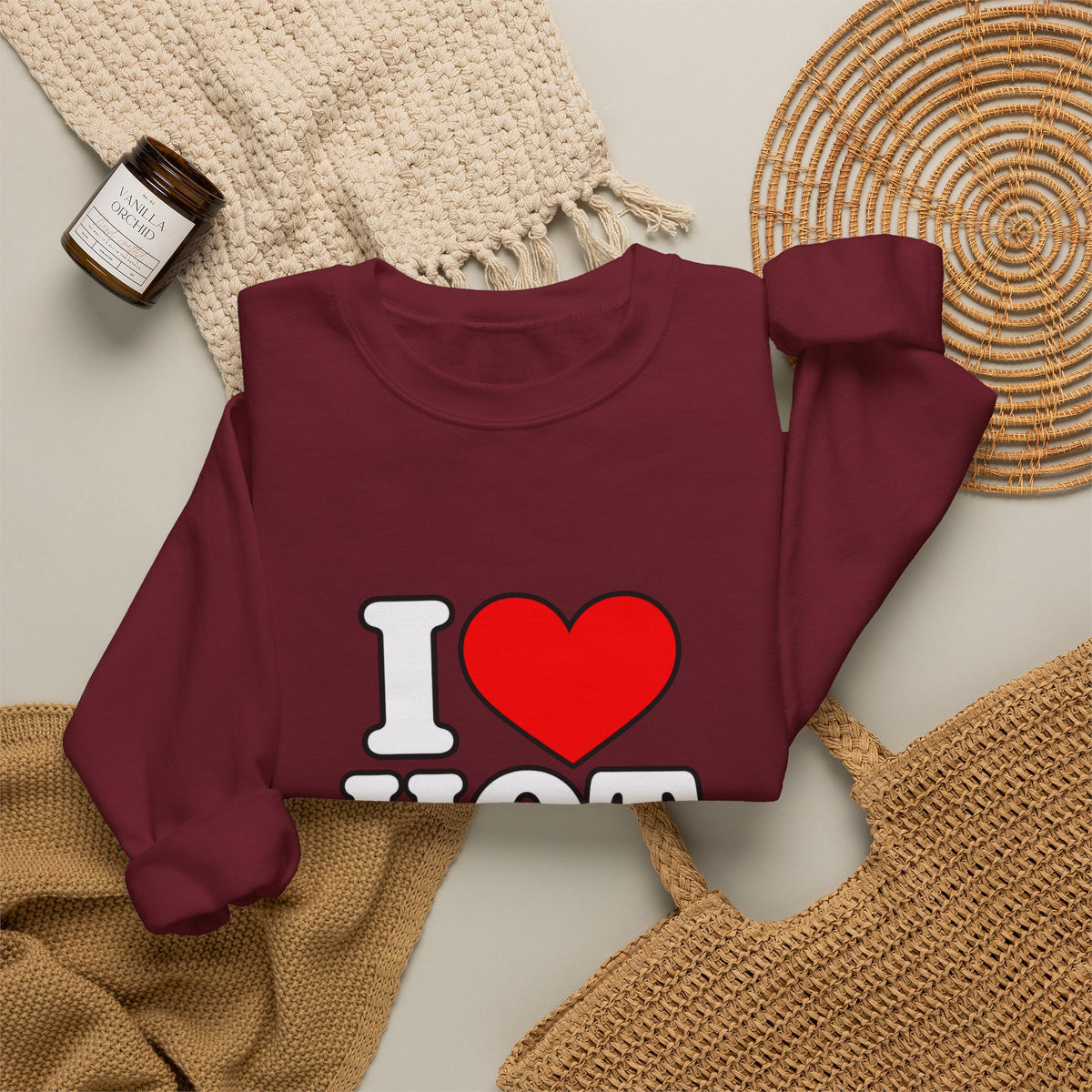 I Love Hot Dads - Crewneck Sweatshirt