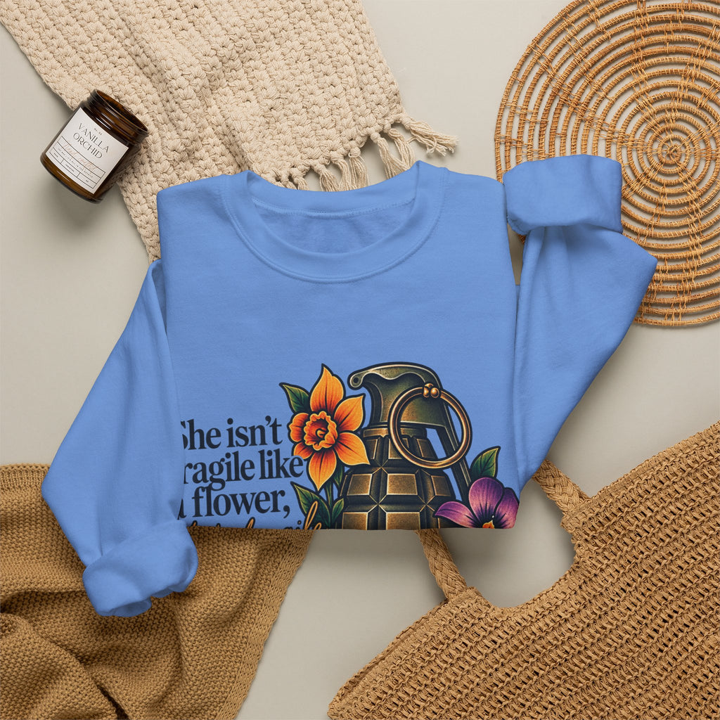 Fragile Like a Bomb - Floral Grenade - Crewneck Sweatshirt