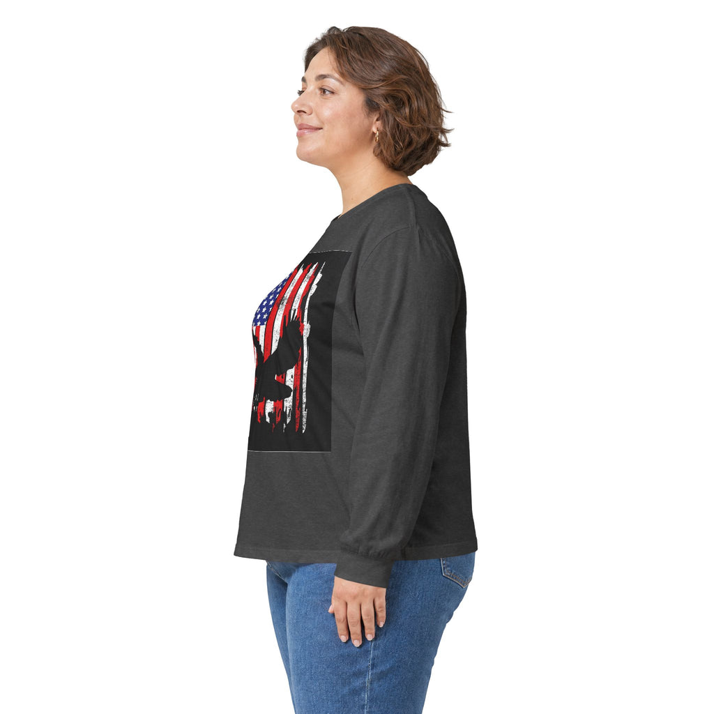 Old Glory Eagle - Unisex Ultra Cotton Long Sleeve Tee