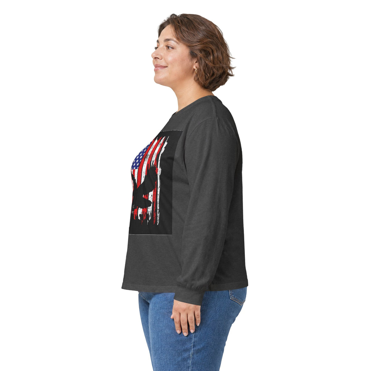 Old Glory Eagle - Unisex Ultra Cotton Long Sleeve Tee