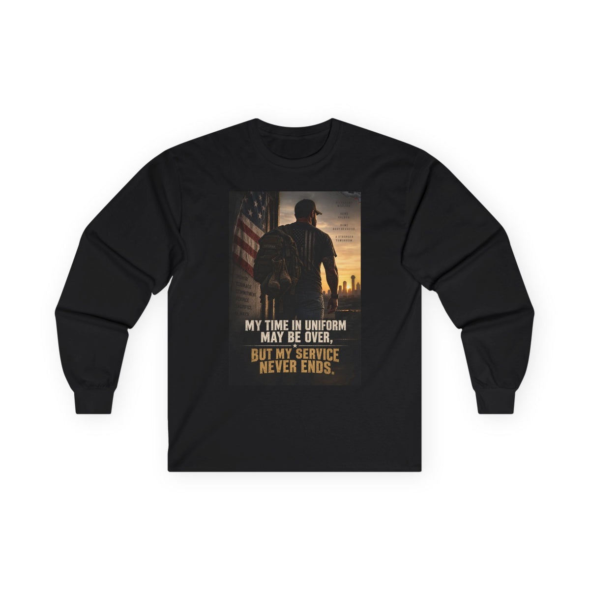 Service Never Ends - Unisex Ultra Cotton Long Sleeve Tee