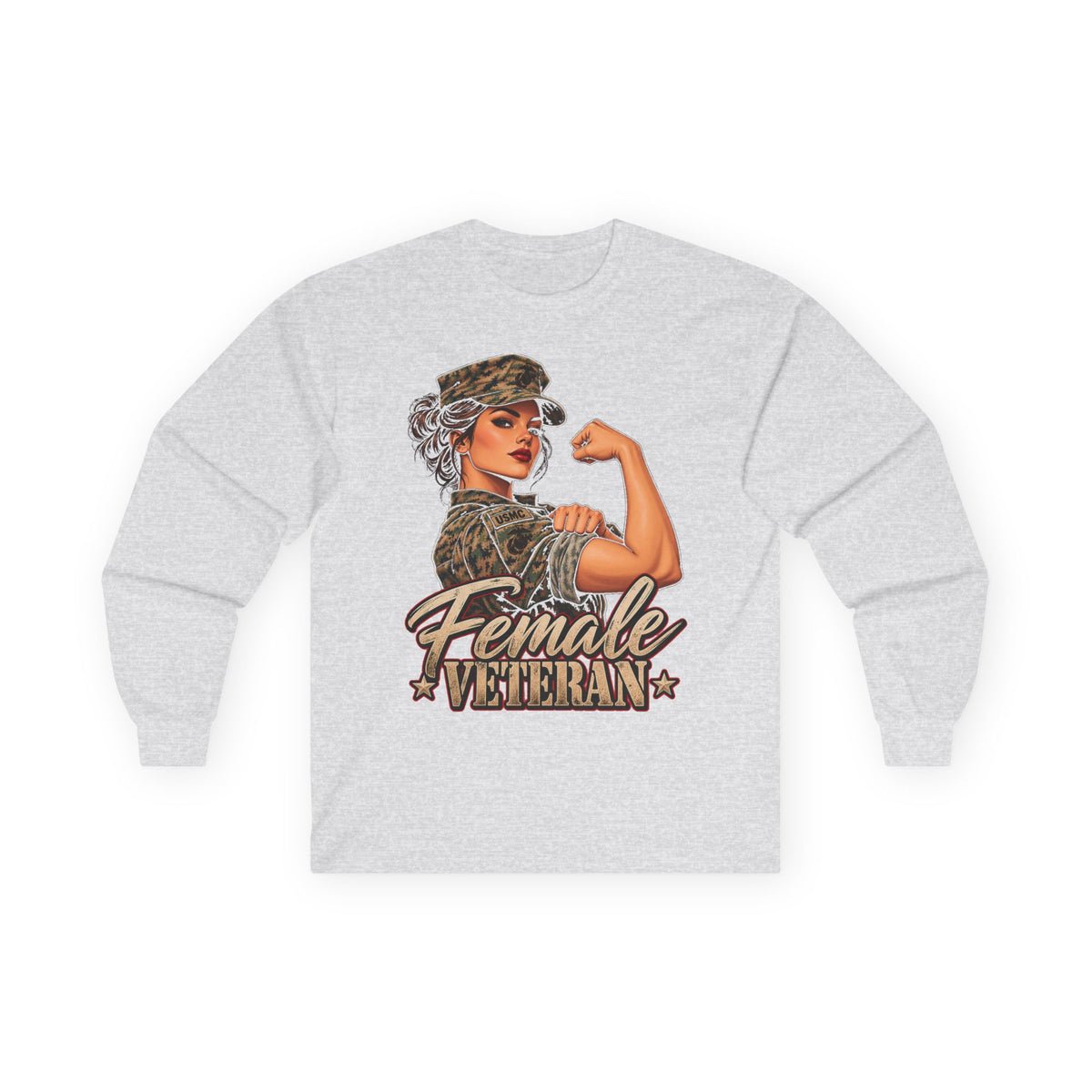Female Veteran Pride - Unisex Ultra Cotton Long Sleeve Tee