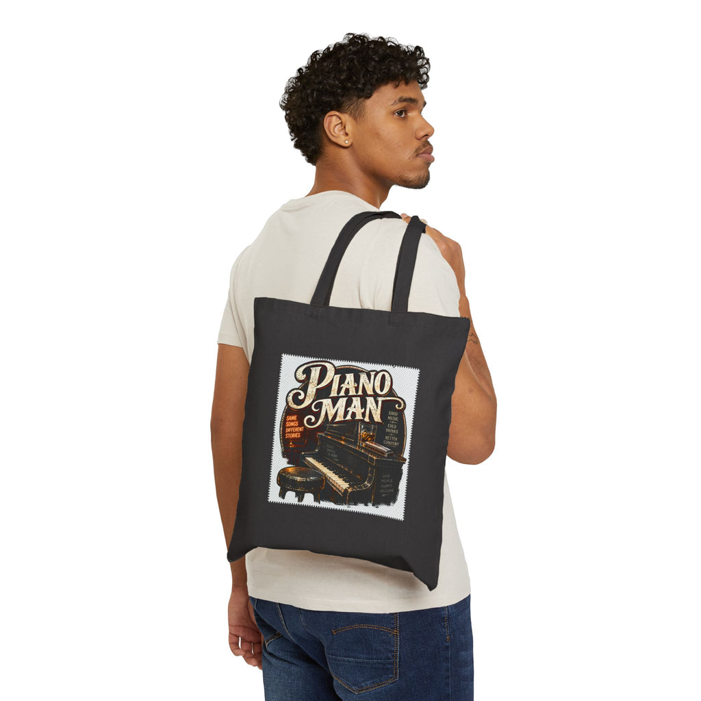 Piano Man Retro Bar - Canvas Tote